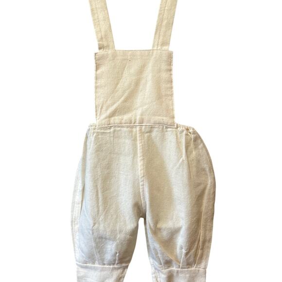 Cultural Boho Kids 4T Linen Overall Pant/Shorts, Ivory/Multi Mexico New - Picture 4 of 5